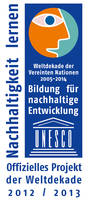 Logo der Weltdekade für eine Bildung für nachhaltige Entwicklung 2012/2013